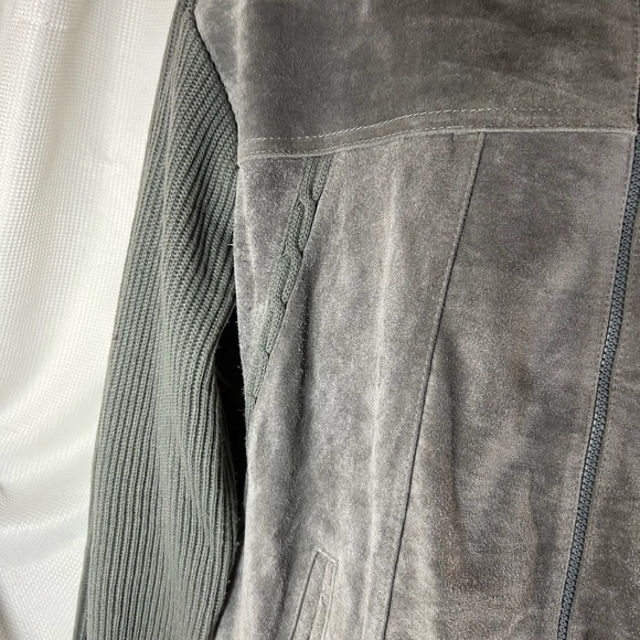 Sierra Ridge genuine leather suede gray sweater men’s - Picture 8 of 10